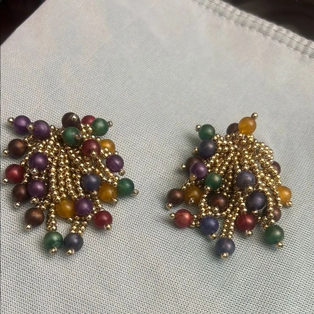 Elegant Multicolor Beaded Earrings